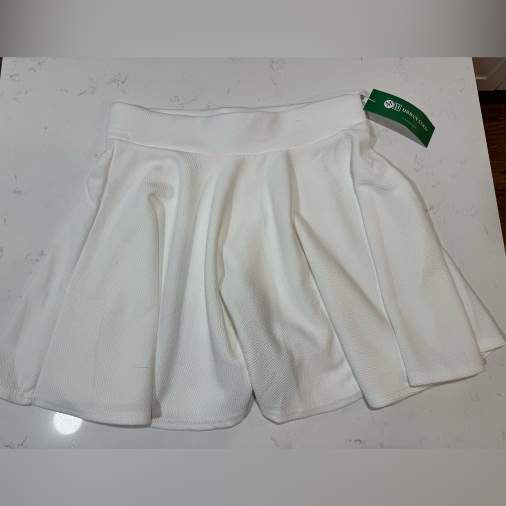 Elegant White Skater Skirt
